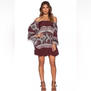 Free People Heart Of Gold Scarlet Dress Size S Flutter Sleeve Boho MSRP$168